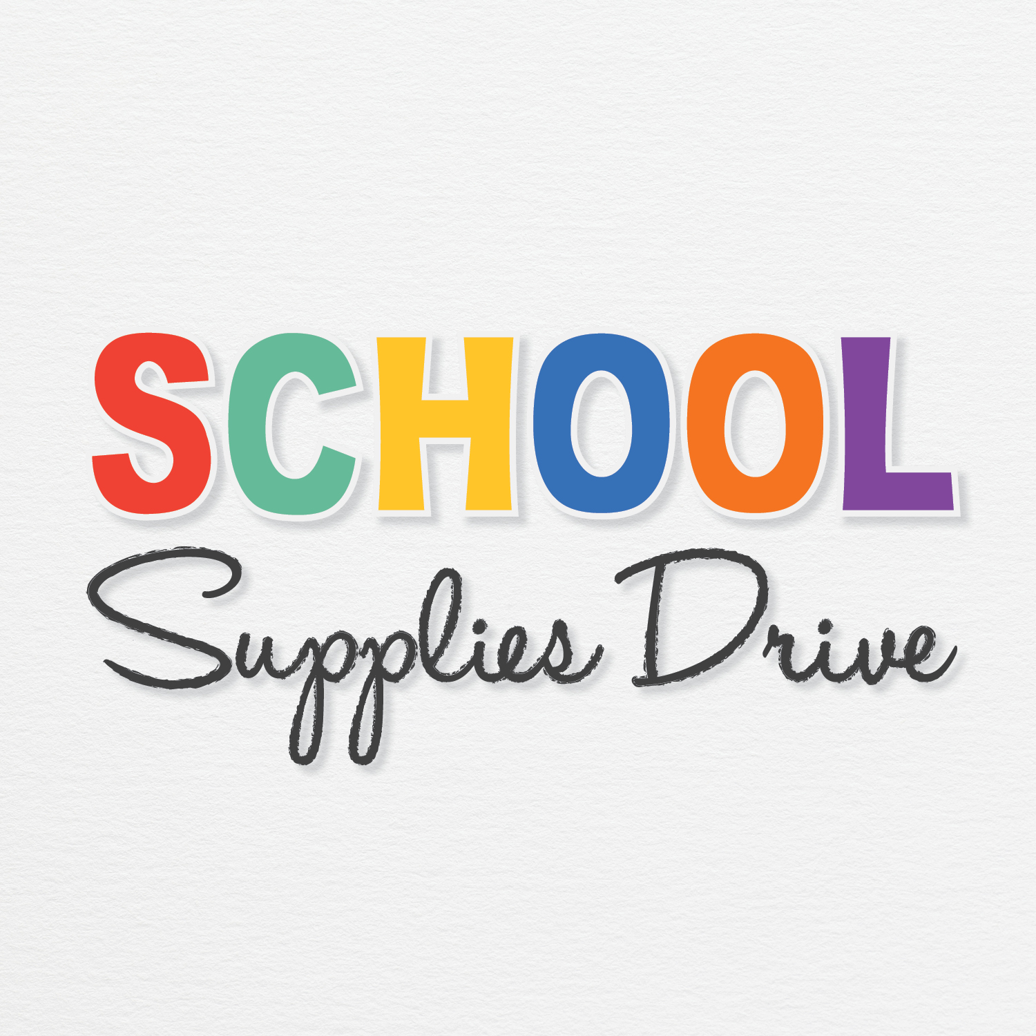 School Supply Drive Logo