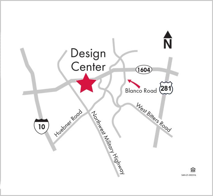 Map to David Weekley Homes Design Center