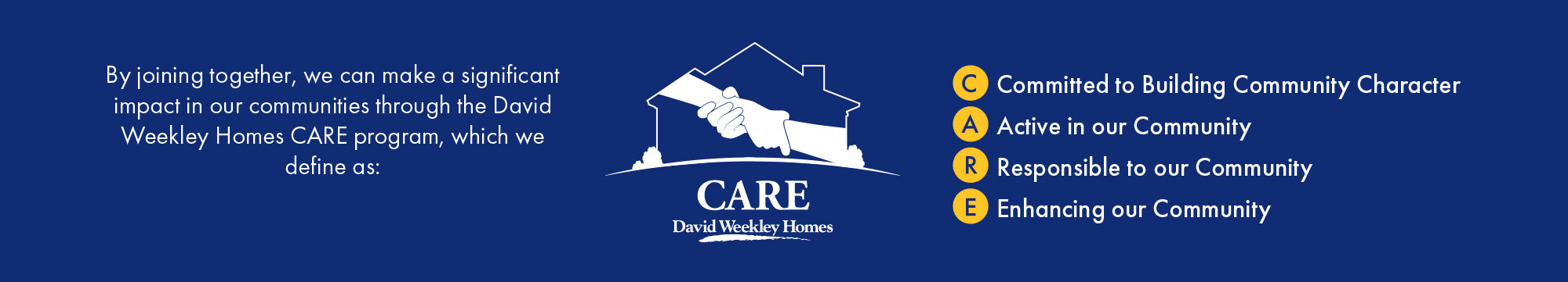 David Weekley Homes CARE Program