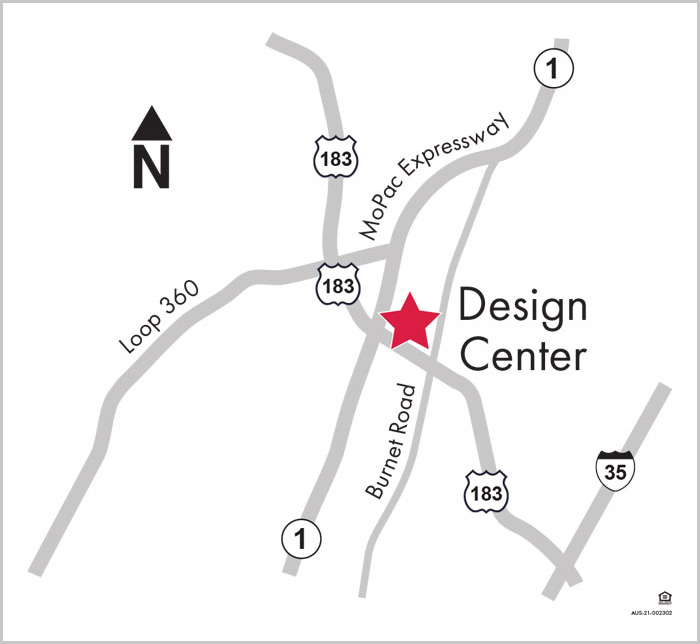 David Weekley Homes Design Center in Austin, TX - Map