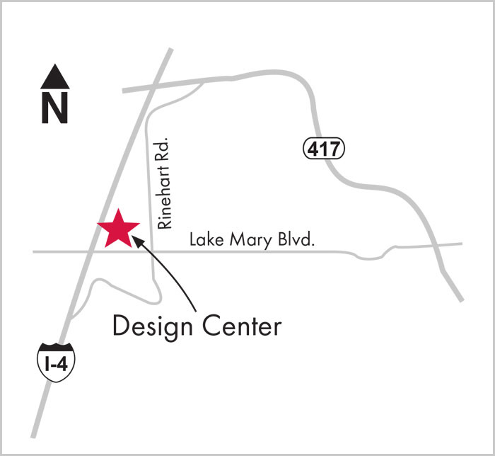 David Weekley Homes Design Center Map